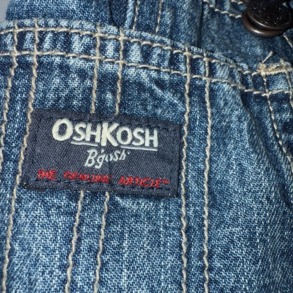 Vintage Oshkosh B'Gosh Denim Overalls‎ 12 Months Baby Made in USA Blue Jean